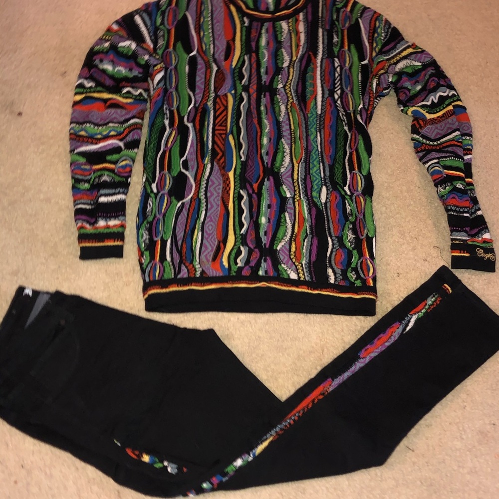 ✨Coogi sweater and custom made jeans (slim fit)✨